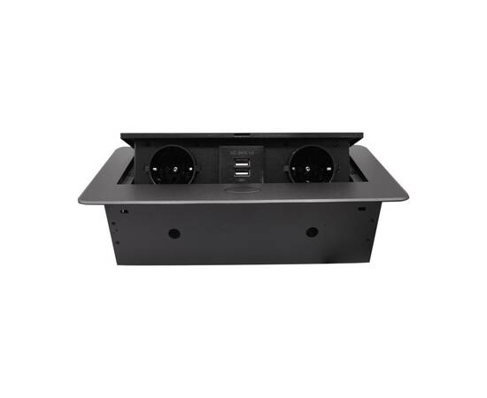 Блок розеток MX-226 (J-0) (2 секции полуавтомат 2 USB с кабелем питания) Mebax 00-00002881