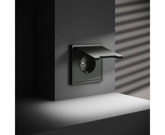 Розетка с защитными шторками и крышкой Voltum S70 VLS040306, изображение 4