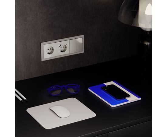 Выключатель двухклавишный Voltum S70 VLS020104, изображение 7