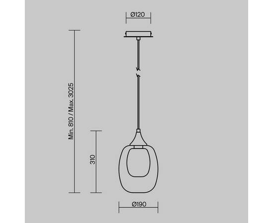 Подвесной светильник Maytoni Aura MOD016PL-01BS1, изображение 6