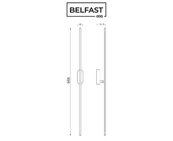 Настенный светильник Belfast Skipton 85001-1W-L BL, изображение 9