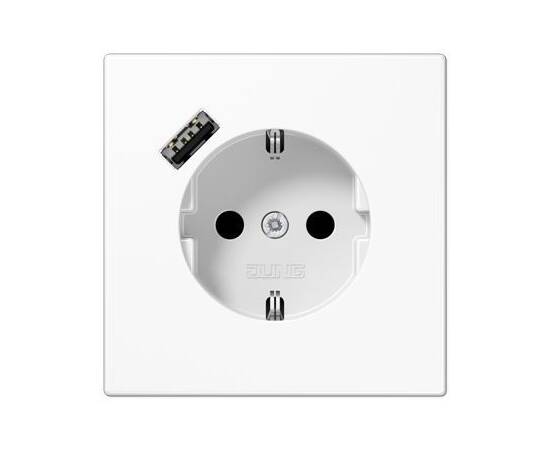 Розетка 2K+З USB Typ A Jung LS1520-18AWW