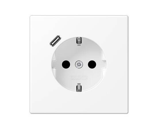 Розетка 2K+З Jung LS1520-18CWWM