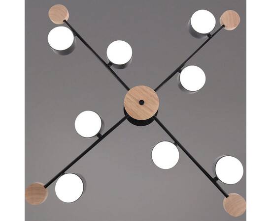 Люстра на штанге Reluce 03751-0.3-08 BK+WOOD GX53, изображение 3