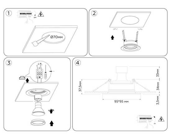 Встраиваемый светильник Ambrella Light Techno Spot IP Protect TN1143, изображение 7