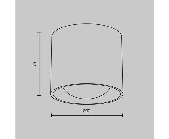 Накладной светильник Maytoni Lens C217CL-15W4K-W, изображение 8