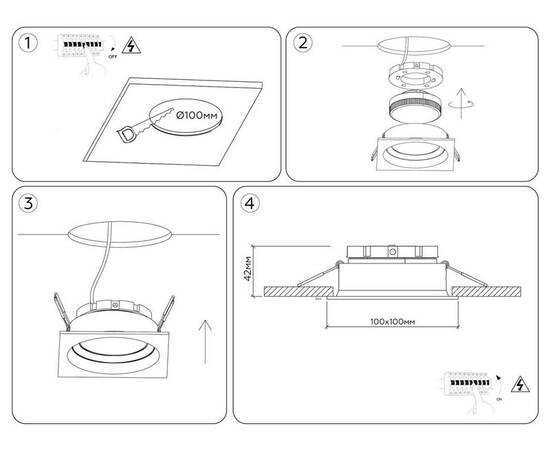 Встраиваемый светильник Ambrella Light Techno Spot Standard Tech TN52233, изображение 6