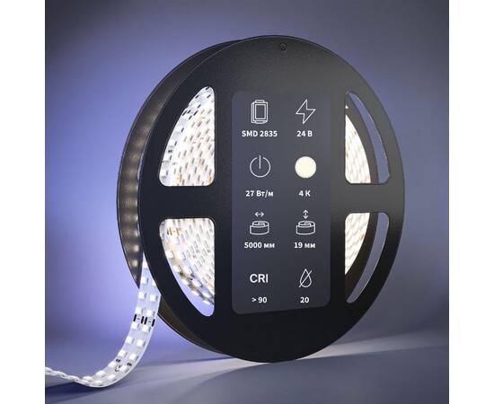 Светодиодная лента Maytoni Ultra 24В 2835 27Вт/м 4000К 5м IP20 201115, изображение 5