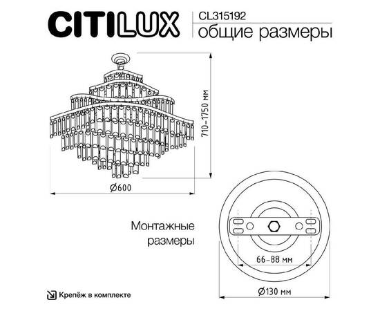 Подвесная люстра Citilux Naiad CL315192, изображение 10