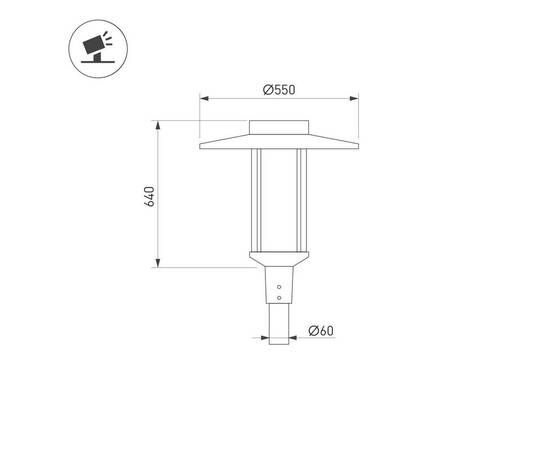 Уличный светильник Arlight ALT-MASAR-50W Warm3000 (BK, 130 deg, 230V) (IP65 Металл) 051860, изображение 4