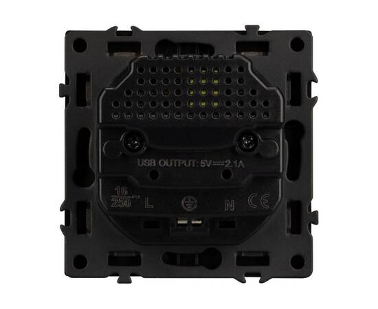 Механизм розетки с USB зарядкой Arlight SCT-NOBE-MUAA-SFPL-GR (230V, 16A) 054291, изображение 3