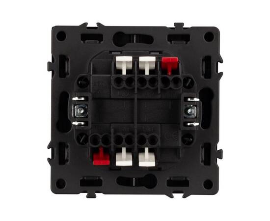 Механизм выключателя двухклавишный проходной Arlight LED SWT-NOBE-MKP2-SFPL-L-BK (230V, 10A) 054267, изображение 3