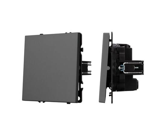 Механизм выключателя одноклавишный перекрёстный Arlight SWT-NOBE-MKX1-SFPL-GR (230V, 10A) 054251