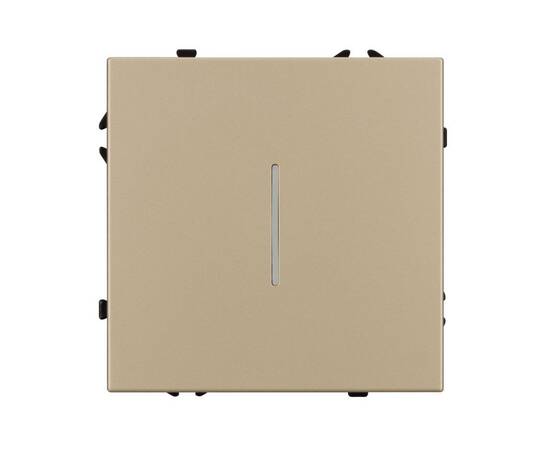 Механизм выключателя одноклавишный проходной Arlight LED SWT-NOBE-MKP1-SFPL-L-GD (230V, 10A) 054262, изображение 2