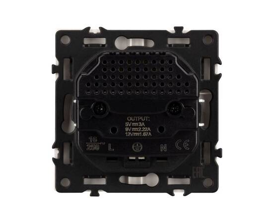 Механизм розетки с USB зарядкой Arlight SCT-NOBE-MUAC-SFPL-GD (230V, 16A) 054286, изображение 3