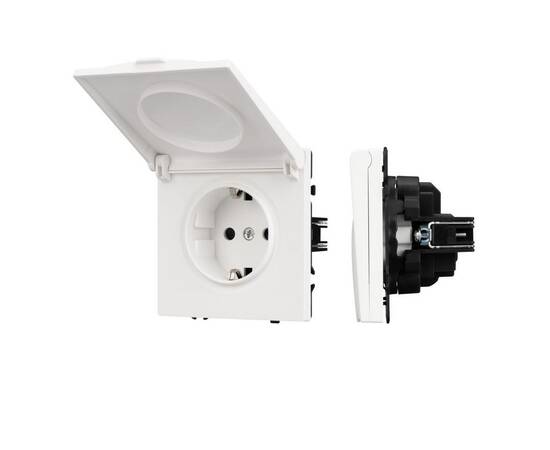 Механизм розетки влагозащищённый Arlight SCT-NOBE-MCP-SFPL-WH (230V, 16A) 054280