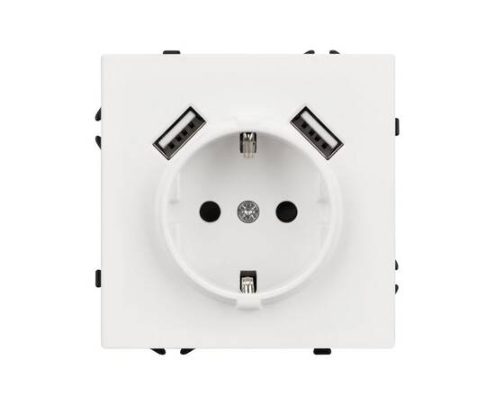 Механизм розетки с USB зарядкой Arlight SCT-NOBE-MUAA-SFPL-WH (230V, 16A) 054288, изображение 3