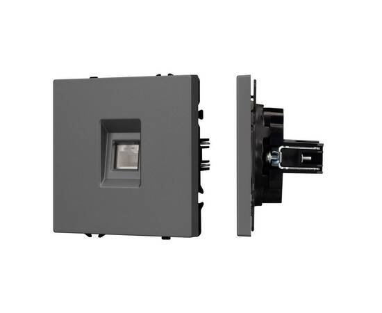 Механизм компьютерной розетки Arlight SCT-NOBE-MPC1-SFPL-GR (RJ-45, CAT6) 054307