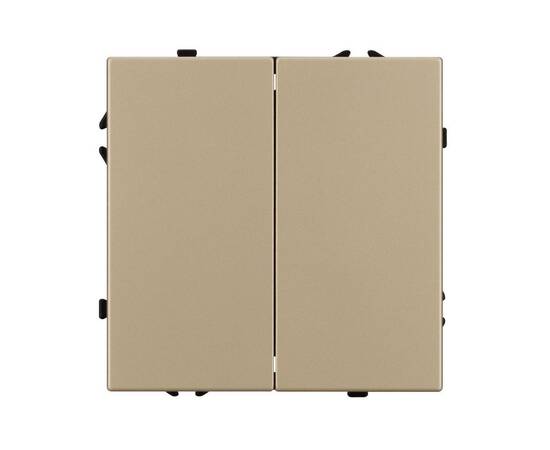 Механизм выключателя двухклавишный непроходной Arlight SWT-NOBE-MK02-SFPL-GD (230V, 10A) 054253, изображение 2