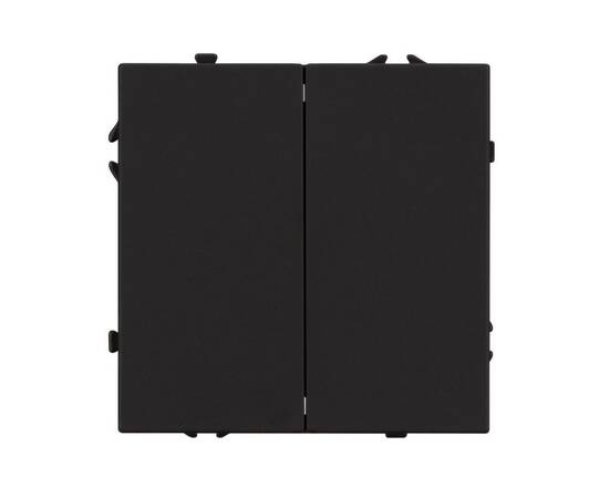 Механизм выключателя двухклавишный проходной Arlight SWT-NOBE-MKP2-SFPL-BK (230V, 10A) 054255, изображение 2