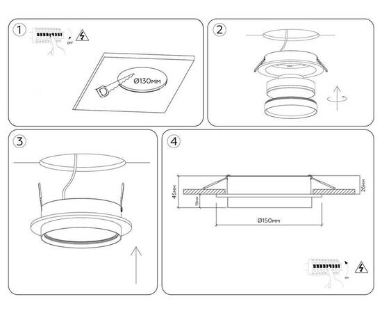 Встраиваемый светильник Ambrella Light Techno Spot Standard Tech TU5015, изображение 6