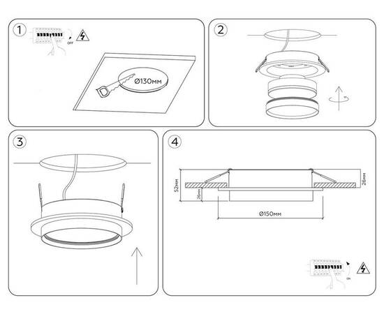 Встраиваемый светильник Ambrella Light Techno Spot Standard Tech TU5205, изображение 6