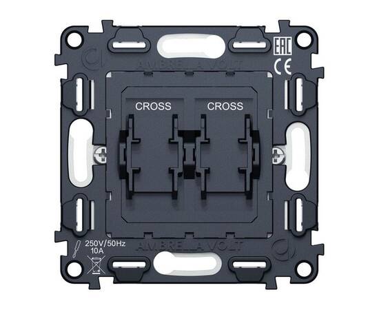 Механизм 2-клавишного перекрестного выключателя 10A-250V QUANT Ambrella Volt VM125