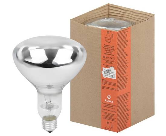 Инфракрасная лампа для обогрева животных Эра ИКЗ 220-250 R127 E27 Б0042991, изображение 3