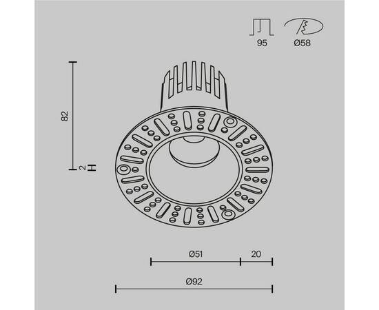 Встраиваемый светильник Maytoni Technical Dip DL124-10W-3K-TRS-W, изображение 13