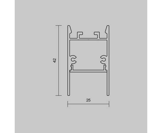 Алюминиевый профиль накладной-подвесной Maytoni Led Strip ALM-2542-B-2M 633010, изображение 5
