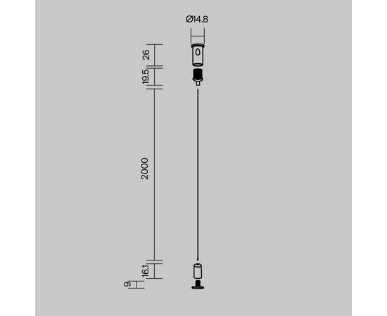 Тросовый подвес Maytoni Led Strip ALM-P-B-2000 642045, изображение 3