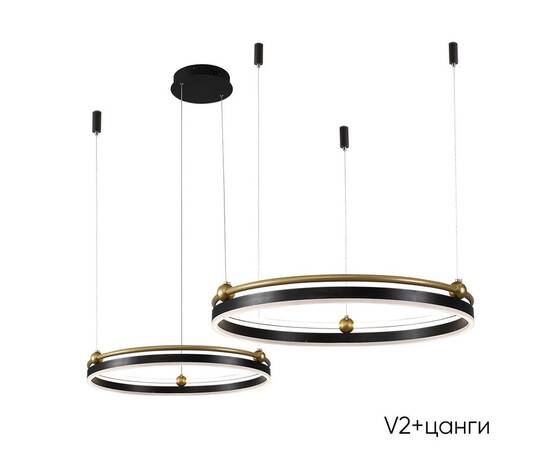 Подвесная люстра Crystal Lux FERNANDO SP123W LED  BLACK/GOLD, изображение 2