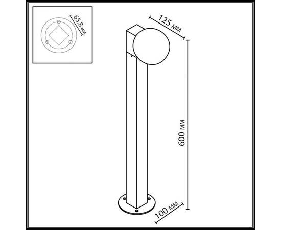 Ландшафтный светильник Odeon Light Nature Viva 7124/1G, изображение 2