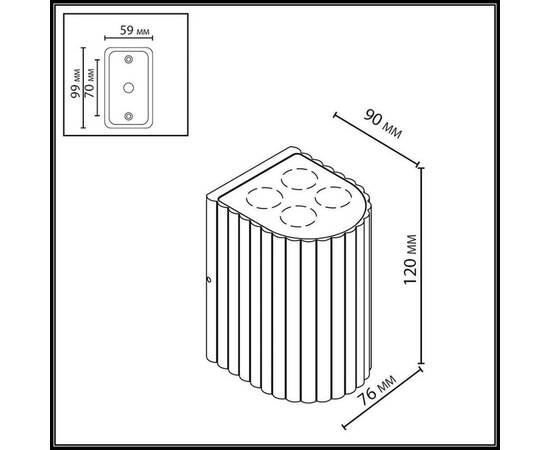 Уличный настенный светильник Odeon Light Nature Glenn 7127/8WL, изображение 2