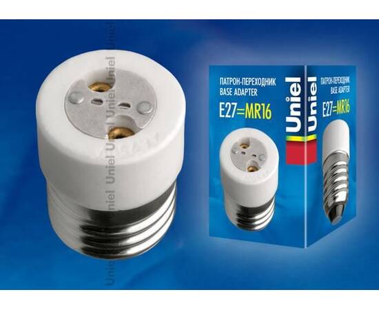 Переходник с цоколя Е27 на GX53 (06475) Uniel LH27-GX53, изображение 2