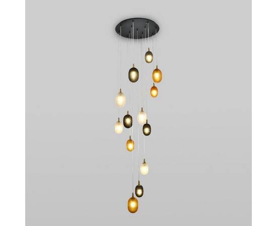 Каскадная люстра Eurosvet Pineapple 50266 дымчатый/прозрачный/янтарный a066528