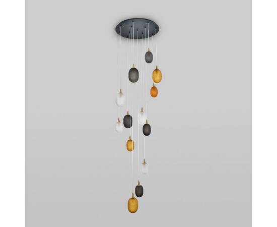 Каскадная люстра Eurosvet Pineapple 50266 дымчатый/прозрачный/янтарный a066528, изображение 5