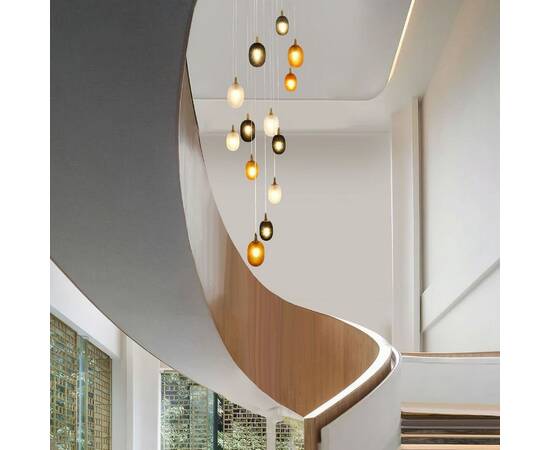 Каскадная люстра Eurosvet Pineapple 50266 дымчатый/прозрачный/янтарный a066528, изображение 6