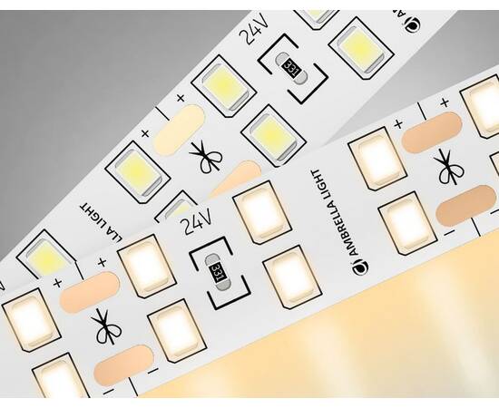 Светодиодная лента двухрядная Ambrella Light LED Strip 24В 2835 20Вт/м 3000K 5м IP20 GS3601, изображение 2