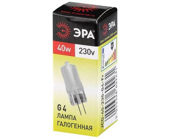 Лампа галогенная Эра G4 40W 3000K G4-JCD-40W-230V-FR C0039282, изображение 3