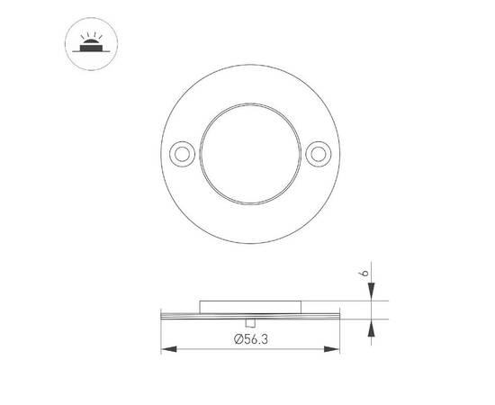 Архитектурный светильник Arlight ART-DECK-LAMP-R56-3W Warm3000 (SL, 120 deg, 24V) 045346, изображение 2