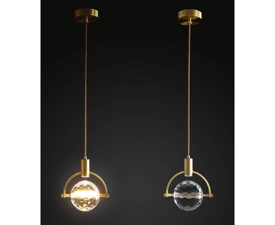 Подвесной светильник DeLight Collection 2121P/A brass/clear, изображение 3