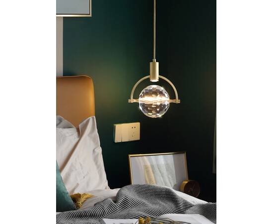 Подвесной светильник DeLight Collection 2121P/A brass/clear, изображение 4
