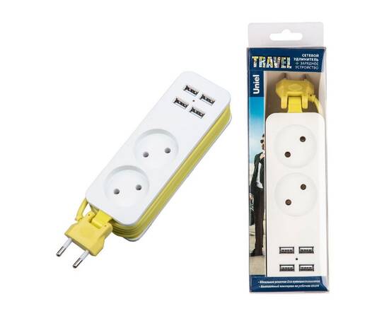 Удлинитель Uniel S-CT2-1,5U WHITE/GREEN UL-00011134