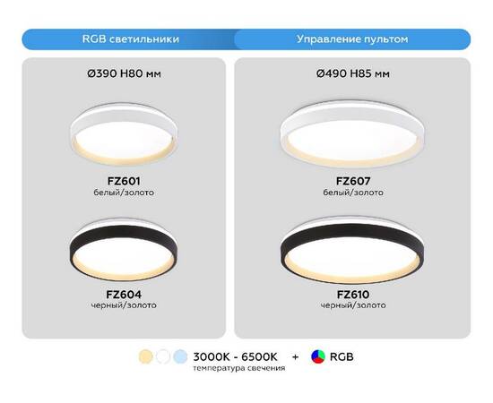 Потолочный светильник Ambrella Light Orbital Dance FZ610, изображение 16