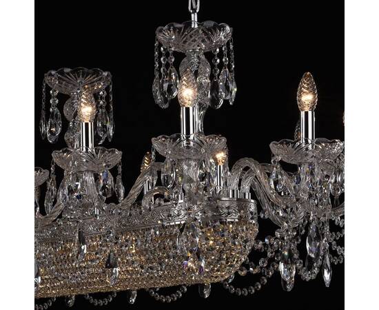 Подвесная люстра Bohemia Ivele Crystal 1453/18/195/1500 Ni, изображение 2