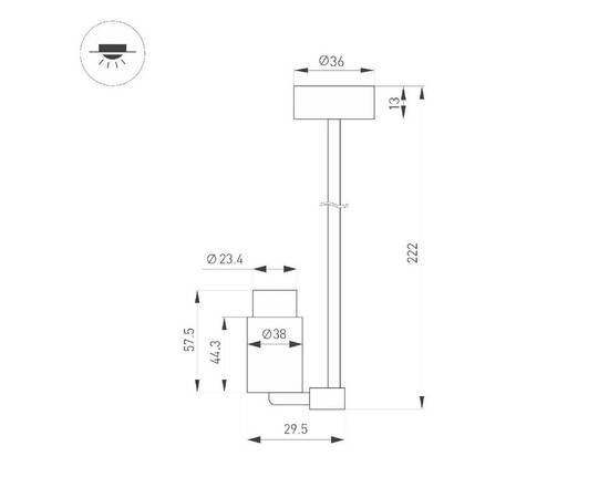 Спот Arlight ART-NEMO-SURFACE-ZOOM-L205-R29.5-2W Warm3000 049781, изображение 3