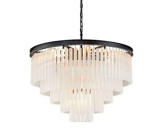 Подвесная люстра Delight Collection 1920s Odeon KR0387P-10A black/frost