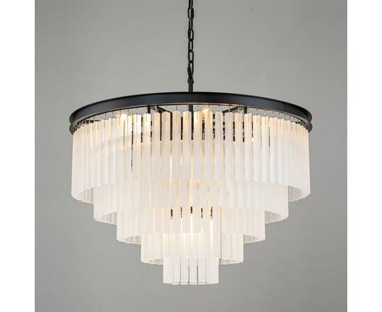 Подвесная люстра Delight Collection 1920s Odeon KR0387P-10A black/frost, изображение 2