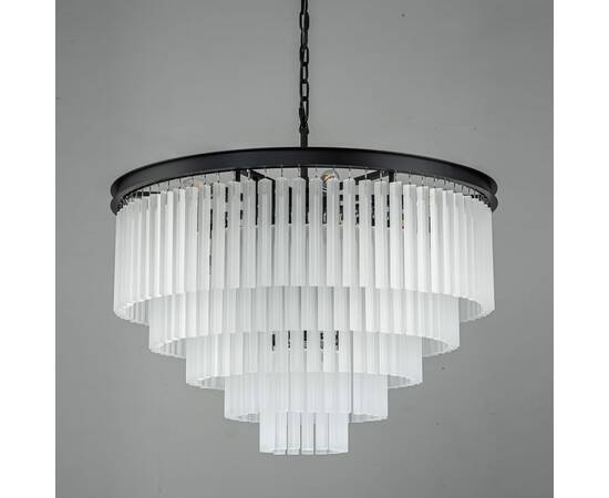 Подвесная люстра Delight Collection 1920s Odeon KR0387P-10A black/frost, изображение 3